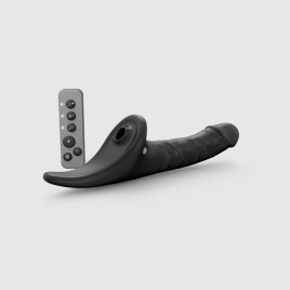 Вібронасадка для страпону з вакуумною стимуляцією Strap-On-Me Multi Orgasm Realistic Dildo XL Black