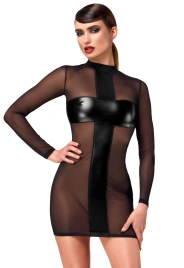 Платье Noir Handmade F369 Crossfire Mesh & Wetlook Mini dress L