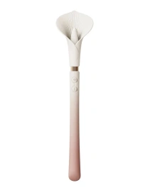 Роскошный вибромассажер Zalo – Calla Blossom Pink, двусторонний, 2 мотора
