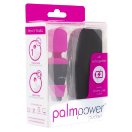 Мінівібромасажер PalmPower Pocket із чохлом на блискавці, водостійкий, перезаряджуваний, довжина 9см