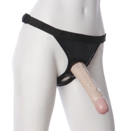 Трусики со страпоном Doc Johnson Vac-U-Lock 8 Inch Classic Dong Ultra Harness, ПВХ, диаметр 3,8см