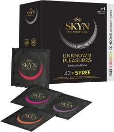 Безлатексные премиум-презервативы SKYN Unknown Pleasures 42+5 шт FREE, 6 разных видов