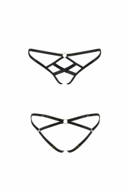 Трусики из стреп Passion Exclusive NICKY THONG S/M, black