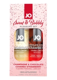 Набор лубрикантов JO Sweet&Bubbly — Champagne & Chocolate Covered Strawberry (2×60 мл)