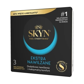 Безлатексные премиум-презервативы SKYN Ekstra Nawilżanel 3 шт, ультратонкие, на 40 % больше смазки