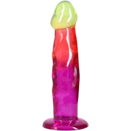 Дилдо Doc Johnson Crystal Jellies - 7.5 Inch Classic Dong - Rainbow
