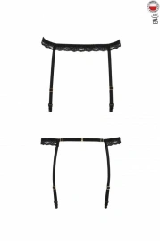 Пояс-стрепы для чулок Passion Exclusive SHELLY GARTER BELT L/XL, black