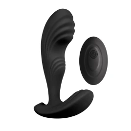 Вибромассажер простаты S Pleasures Premium Cozy, черный, с рельефной головкой, 10 режимов