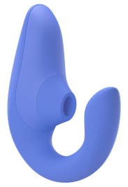 Вагінально-кліторальний стимулятор Womanizer Blend Vibrant Blue, вібрація + вакуум, 2 мотори
