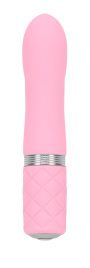 Розкішний вібратор PILLOW TALK - Flirty Pink з кристалом Swarovski, гнучка головка