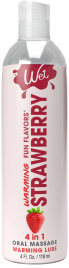 Розпродаж!!! Зігрівальний лубрикант Wet Warming Strawberry 4in1 118 мл (термін 06.07.2026)