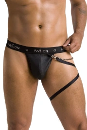 Мужские трусики танга с подвязкой Passion 058 THONG BILL S/M Black
