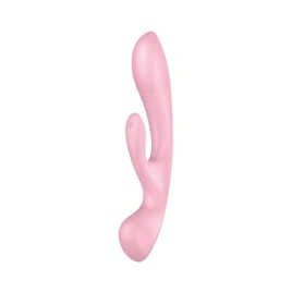Двусторонний вибратор-кролик Satisfyer Triple Oh Pink (мятая упаковка!!!)