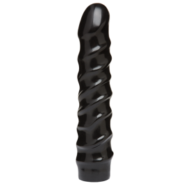 Дилдо Doc Johnson CodeBlack - 8 Inch Raging Vac-U-Lock із стимулювальним рельєфом, діаметр 3,8 см