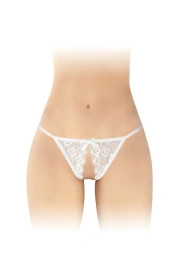 Кружевные трусики с доступом Fashion Secret Zoe White, с бантиком