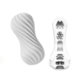 Мастурбатор Tenga Flex Silky White с изменяемой интенсивностью, можно скручивать