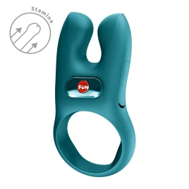 Эрекционное виброкольцо с двойной стимуляцией клитора Fun Factory NŌS CLASSIC Bottle Green, 2 мотора