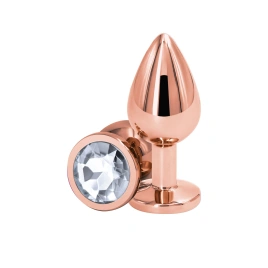 Анальная пробка NS Novelties Rear Assets - Rose Gold - Medium - Clear