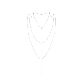 Цепочка для спины Bijoux Indiscrets Magnifique Back and Cleavage Chain - Silver, украшение для тела