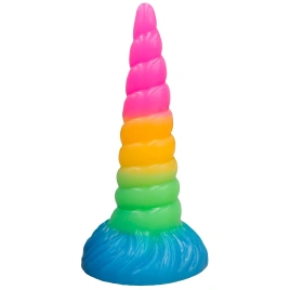 Фэнтезийный фаллоимитатор Doc Johnson Vac-U-Lock x Fantasy Fuckers Unicorn Horn (мятая упаковка!!!)
