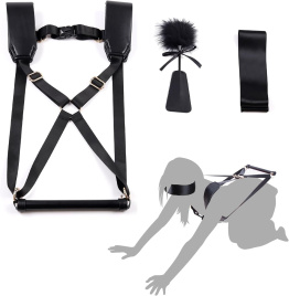 БДСМ-набір LOCKINK YEAHWOW Black Doggy Style Saddle set