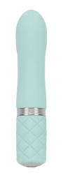 Розкішний вібратор PILLOW TALK - Flirty Teal з кристалом Swarovski, гнучка головка