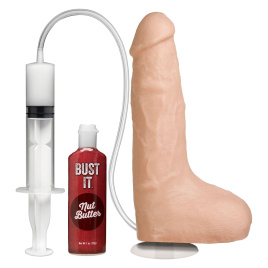 Фалоімітатор, що кінчає Doc Johnson The Realistic Cock ULTRASKYN - Squirting 9,5 Inch Vanilla