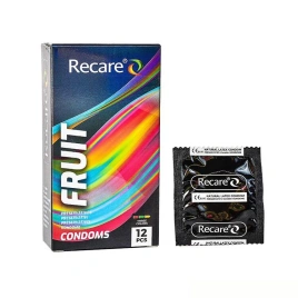 Презервативы Holographic Recare Fruit Flavour Condoms 12 шт, ароматы: мята, банан, клубника