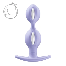 Анальные шарики Fun Factory B BALLS DUO Purple, эффект вибрации, диаметр 3,2 и 3,6 см