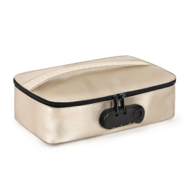 Кейс для игрушек Dorcel DISCREET BOX LUXURY GOLD, кодовый замок, 27×16×7,62 см