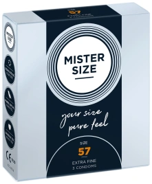 Презервативы Mister Size - pure feel - 57 (3 condoms), толщина 0,05 мм