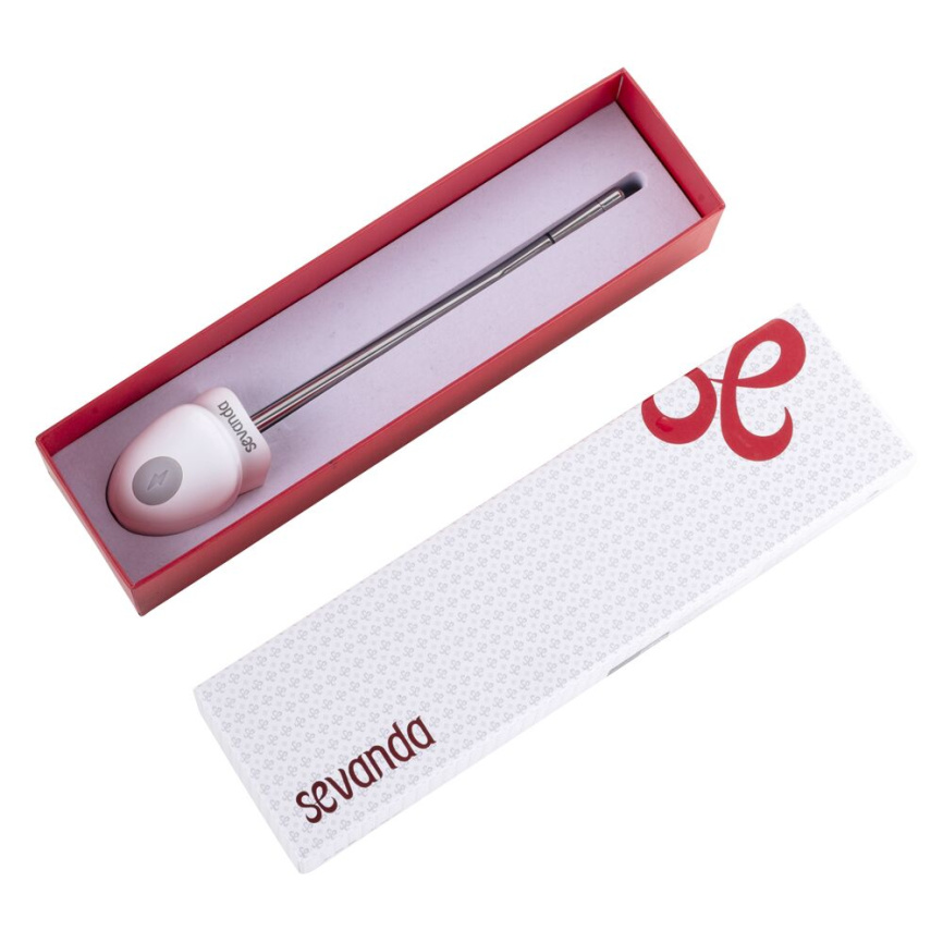 Уретральний зонд LOCKINK SEVANDA Vibrating & E-stim Metal Urethral Sounding - White фото 9