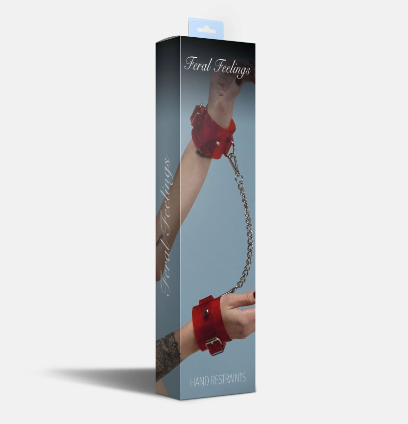 Наручники Feral Feelings - Hand Restraints Red Trasparent фото 2