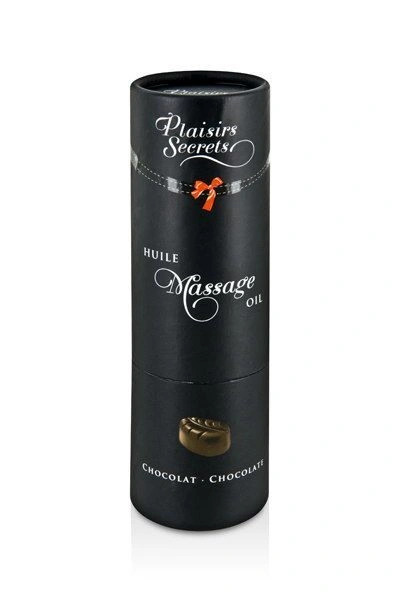 Массажное масло Plaisirs Secrets Chocolate (59 мл) с афродизиаками, съедобное, подарочная упаковка фото 3