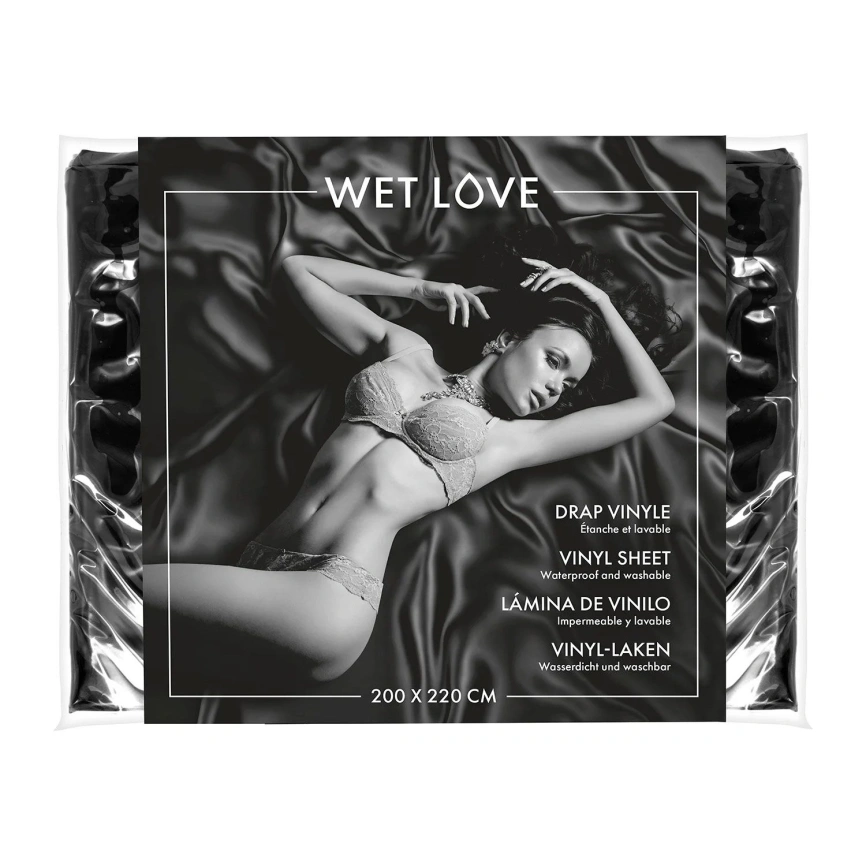 Простыня из винила Fetish Tentation Black 220x200, черная фото 1