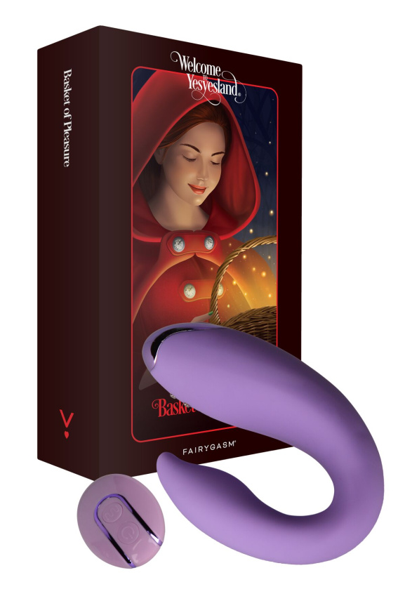 Вібратор для пар FairyGasm PleasureBerry violet, зарядний кейс, пульт ДК фото 1