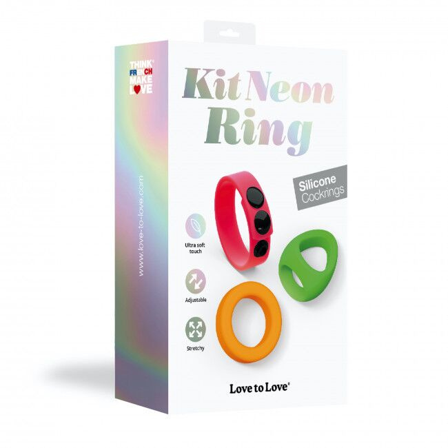 Набір яскравих ерекційних кілець Love to Love NEON RING KIT фото 12