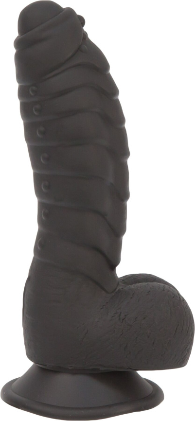 Фалоімітатор ADDICTION Ben 7" Dildo With Balls Black, віброкуля в подарунок фото 2