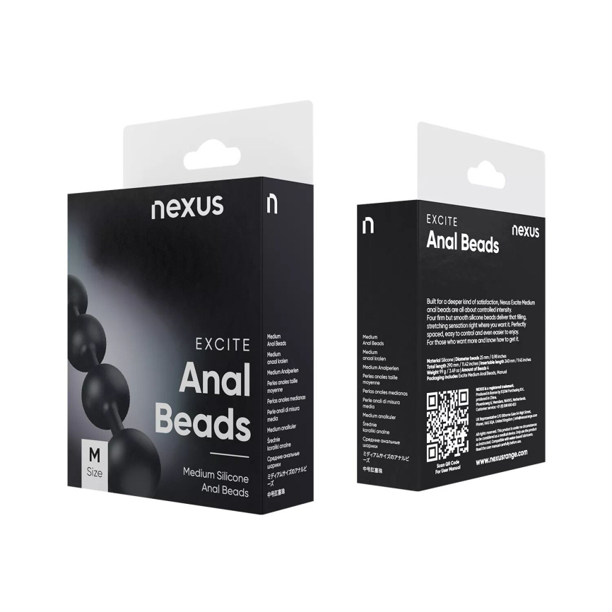 Анальні кульки Nexus Excite Medium Anal Beads, силікон, макс. діаметр 2,5 см фото 10