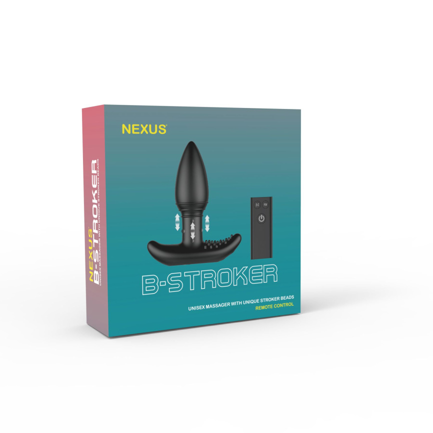 Анальна вібропробка Nexus B-stroker з масажними намистинами на ніжці з пультом Д/КУ фото 8
