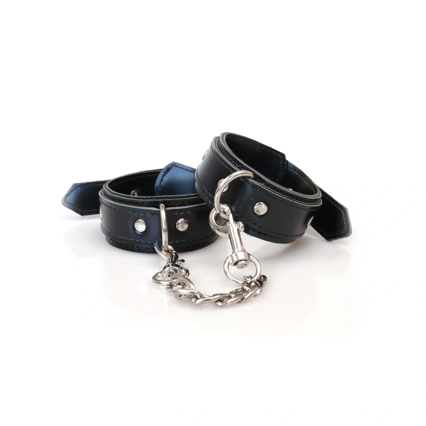 Наручники из экокожи Art of Sex - Handcuffs Emoji, цвет черный фото 2