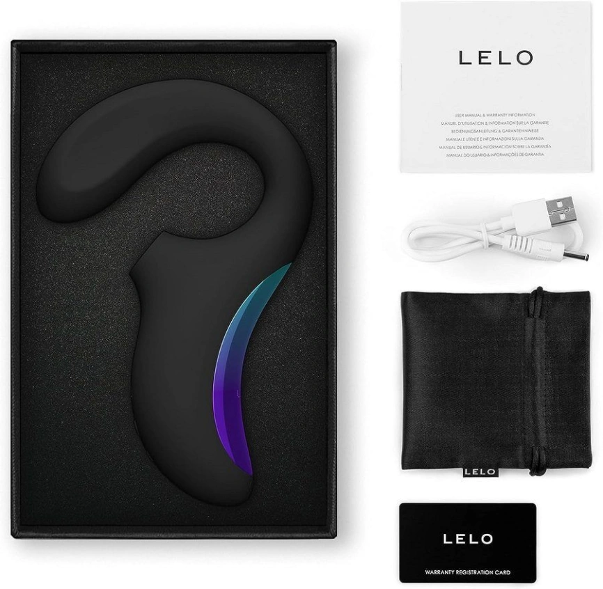 Клиторально-вагинальный звуковой стимулятор LELO Enigma WAVE Black, 3 типа стимуляции фото 5