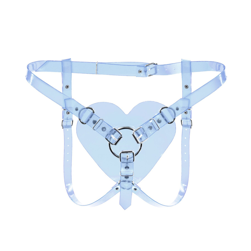 Трусики Серце для страпону Feral Feelings - Hearts Strap-on Belt Trasparent фото 1
