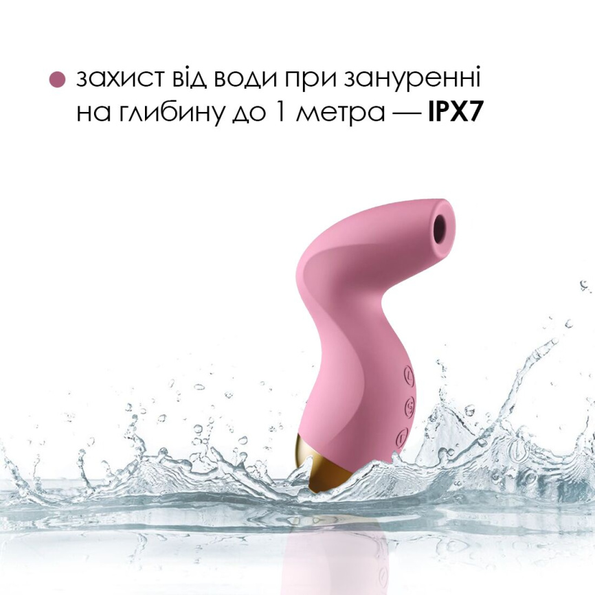 Вакуумний кліторальний стимулятор Svakom Pulse Pure Pale Pink, 5 режимів, 5 інтенсивностей у кожному фото 4