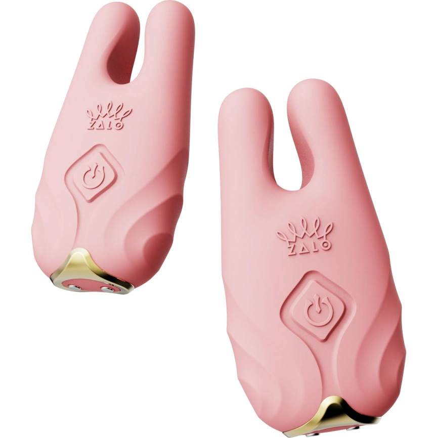 Смарт-вибратор для груди Zalo - Nave Coral Pink, пульт ДУ, работа через приложение фото 1