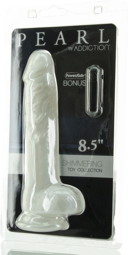 Фаллоимитатор ADDICTION Pearl 8.5" Dildo with Balls, вибропуля в подарок фото 5