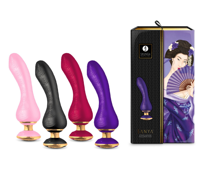 Вібратор для точки G Shunga Sanya Raspberry, гнучкий стовбур фото 8