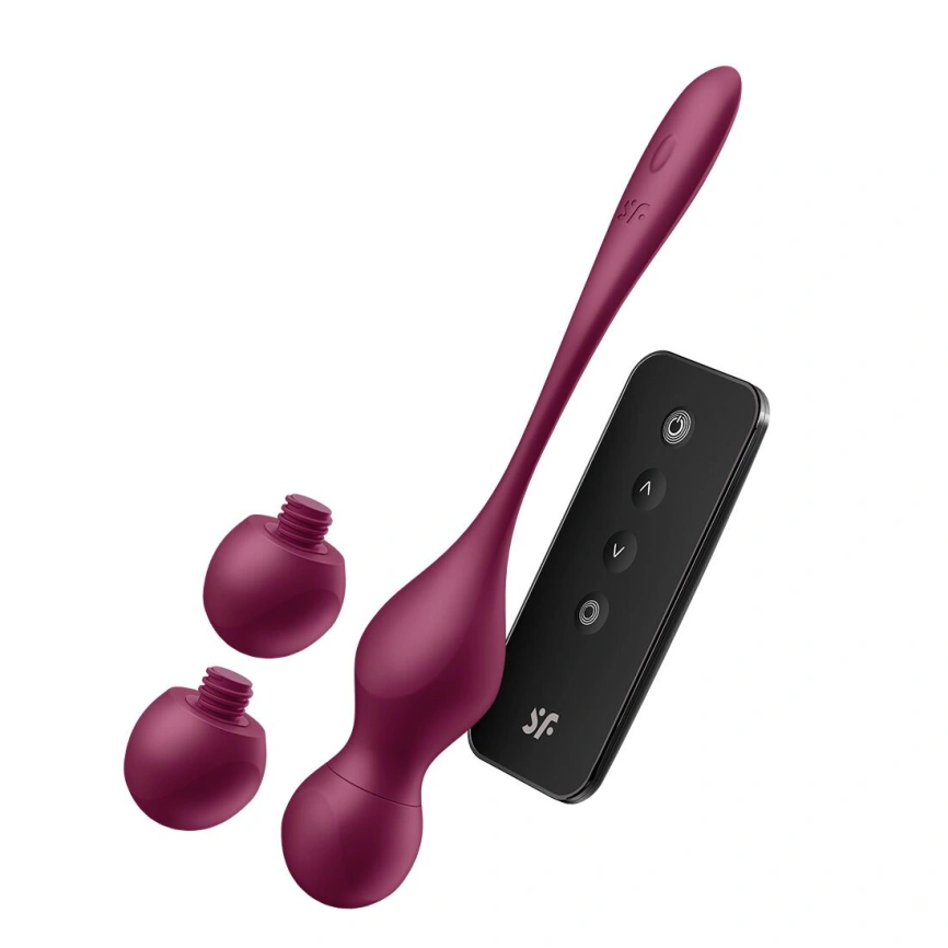 Смарт-вагинальные шарики с вибрацией Satisfyer Love Birds Vary Connect App, изменяемая масса, пульт фото 1