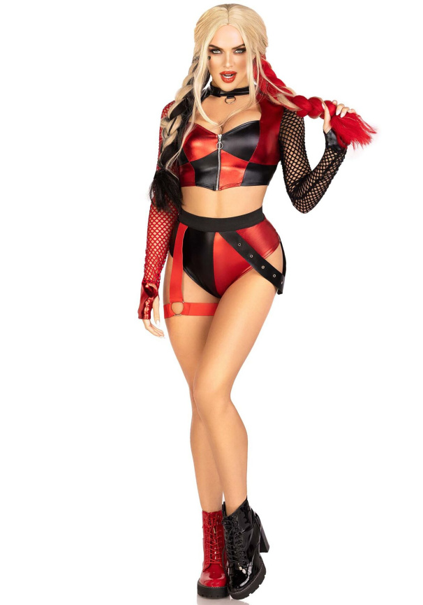Еротичний костюм Leg Avenue Crime Spree Sweetie Costume L, топ, шорти фото 3