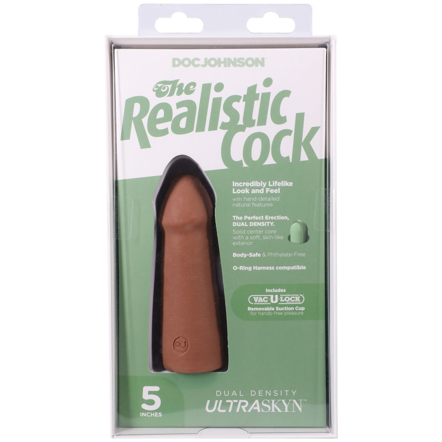 Фалоімітатор Doc Johnson The Realistic Cock ULTRASKYN - 5 Inch Caramel фото 9